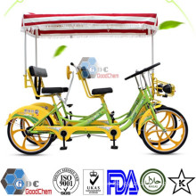 Hot Sale Luxurious Four Person Quadricycle Surrey Sightseeing Bike With Child Seat